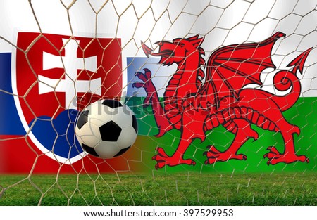 Soccer Euro 2016 ( Football )  Slovakia  and Welsh