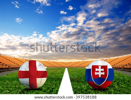 Soccer Euro 2016 ( Football )  England  and Slovakia 