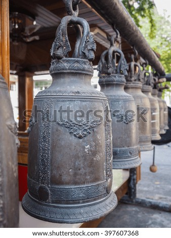 antique bell thai temple