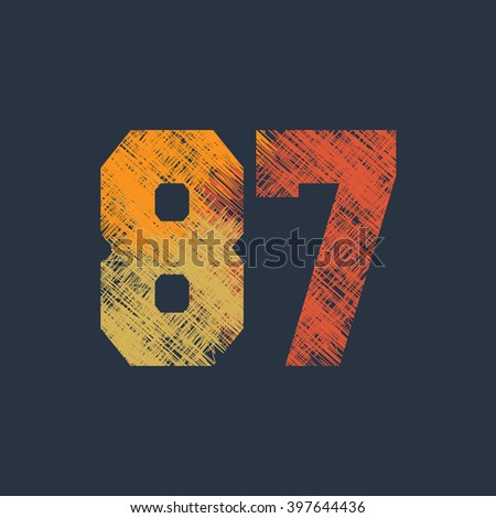 Vector illustration on the theme of sport. Grunge design. Typography, t-shirt graphics, poster, print, banner, flyer, postcard