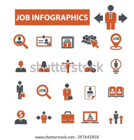 job infographics icons
