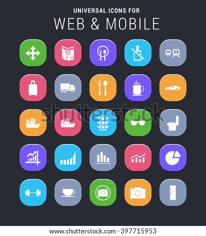 25 universal icons for web and mobile