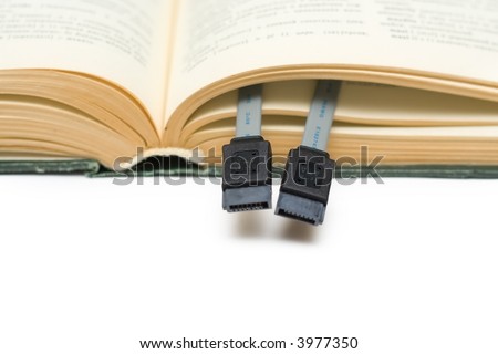Computer component sata a cable in the book