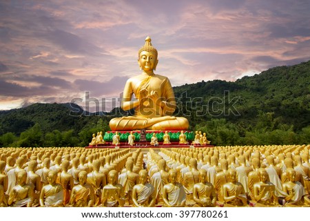  buddha statue in buddhism temple thailand