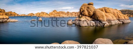 Watson Lake in Prescott Arizona. Royalty-Free Stock Photo #397821037