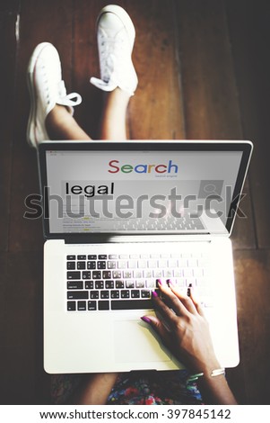 Woman Connection Laptop Internet Search Concept
