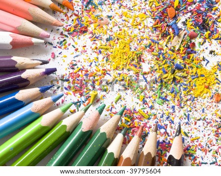 pencils and color shaving