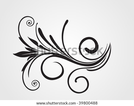 grey background with black floral pattern tattoo