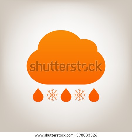 Cloud rain snow icon