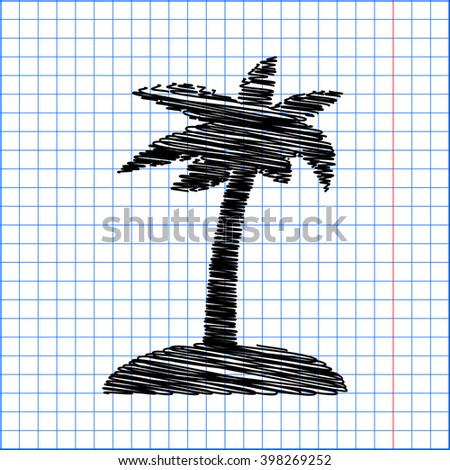 Coconut palm tree sign