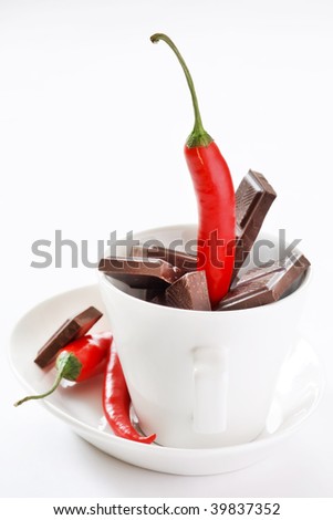  Dark chocolate and chili pepper