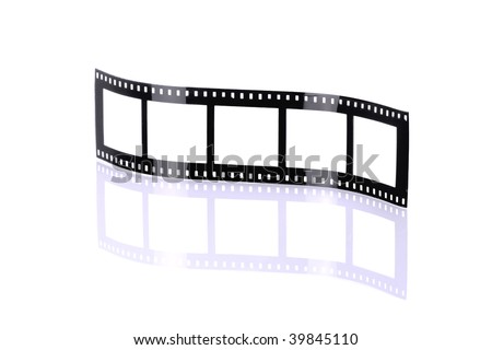 old fashioned film-like photo frames, isolated on white