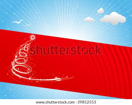 abstract urban with christmas background, vector illustration for xmas