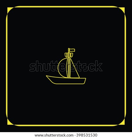 Sailfish boat icon.