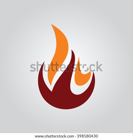 Fire flames icon, vector illustration