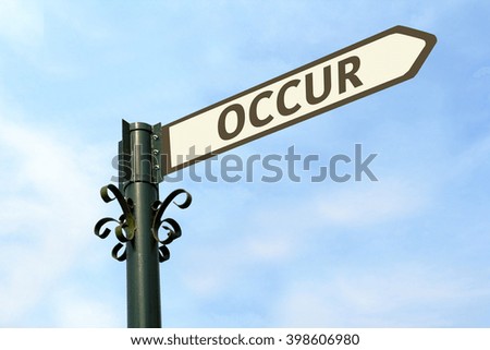 OCCUR WORD ON ROADSIGN