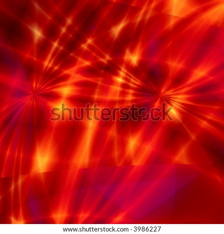 Fantasy red rays on dark background