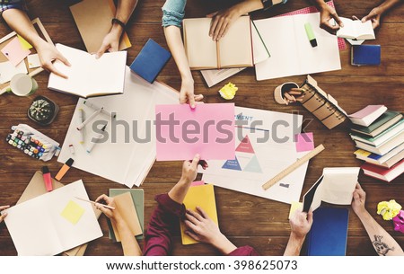 Brainstorming Group of people Working Concept Royalty-Free Stock Photo #398625073