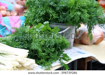 Parsley on the market
