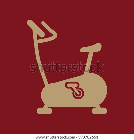 The exercise bike icon. Exercycle symbol. Flat Vector illustration