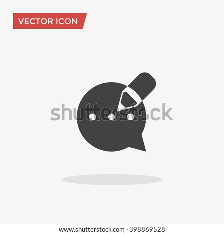 Blog Icon in trendy flat style isolated on grey background. Blogging symbol for your web site design, logo, app, UI. Vector illustration, EPS10. Royalty-Free Stock Photo #398869528