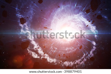 Starfield in deep space many light years far from the Earth. Elements of this image furnished by NASA Royalty-Free Stock Photo #398879401