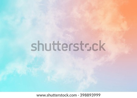  cloud background with a pastel colored