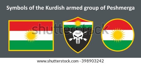 Symbols of the Kurdish armed group of Peshmerga
