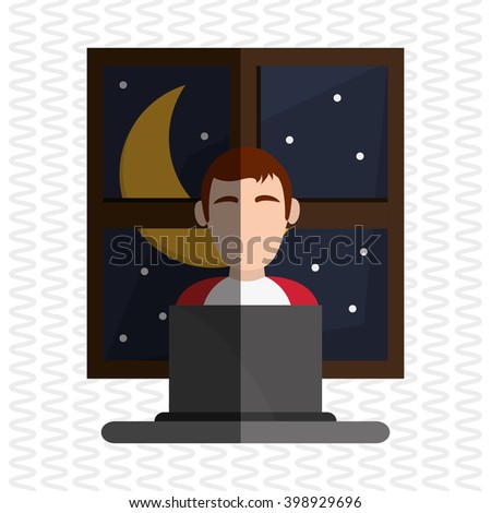 Resting and sleep design , vector illustration
