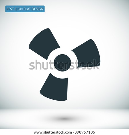 black fan and propeller icon