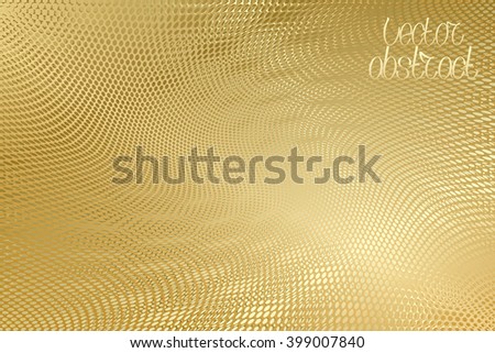 Abstract Beige Floral Pattern. Golden Structure Texture Background. Vector Illustration