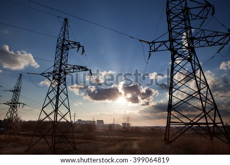 tower of high-voltage power line