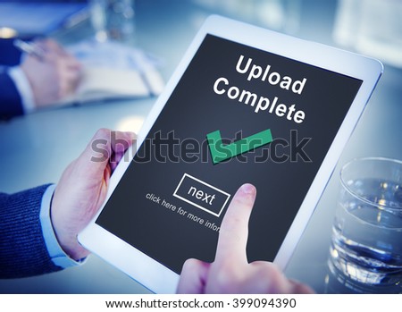 Upload Complete Achievement Digital Internet Concept