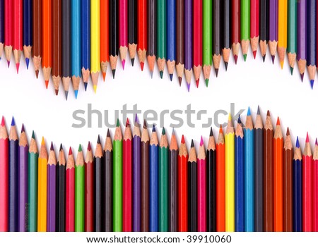 color pencil isolated on white