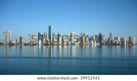 The Miami Skyline from the Rickenbacker Causeway