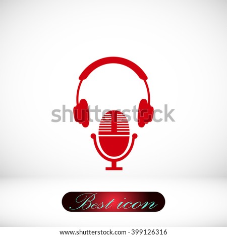  earphone and microphone icon