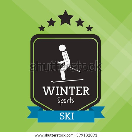 ski sport design, vector illustration