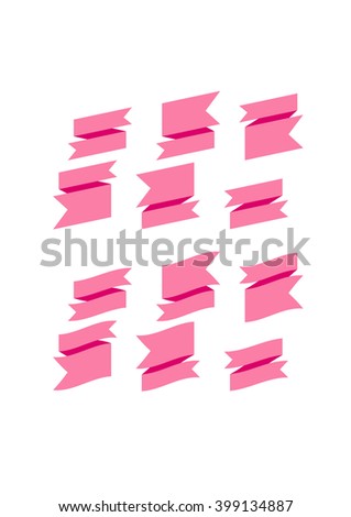 Pink vector ribbons