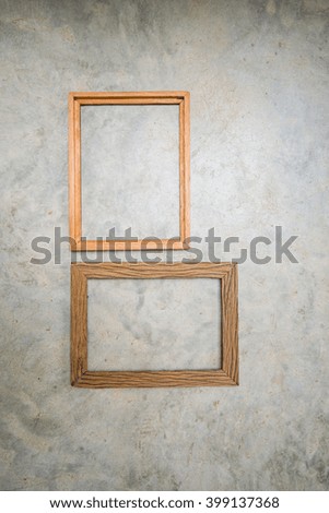 wooden frame in concrete wall