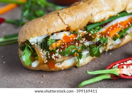 Vietnamese sandwich Royalty-Free Stock Photo #399169411