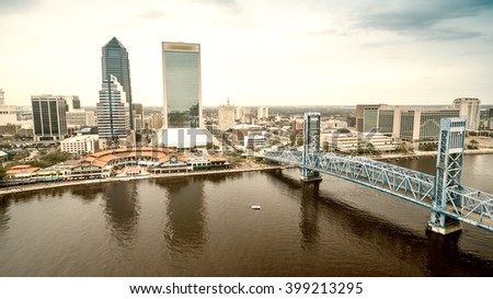 Jacksonville - City aerial view.