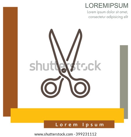 Web line icon. Scissors