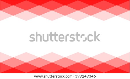 Abstract geometric red on white background (diamond style)