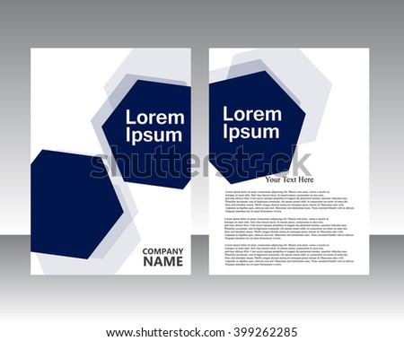 Abstract Triangle Brochure Flyer design vector template in A4 size