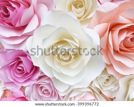 Colorful Rose made from paper