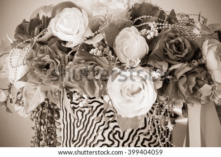 Beautiful flowers background. sepia color tone.