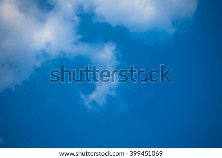 Fluffy Cloud with Blue Sky