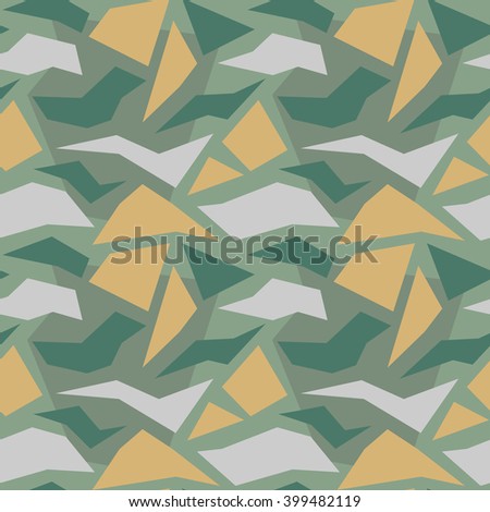 Polygon Camouflage For Summer Forest Environment.
Seamless pattern.