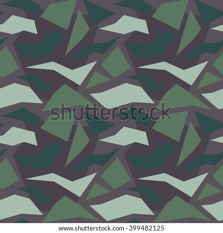 Polygon Camouflage For Autumn/Spring Forest.
Seamless pattern.