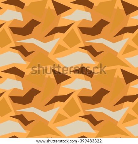 Polygon Camouflage For Desert Environment.
Seamless pattern.